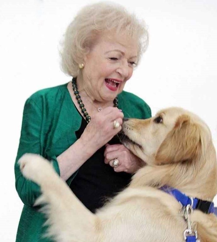 Betty White and dog