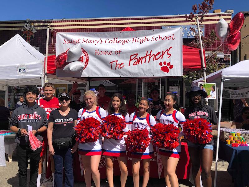 Solano Stroll Sept 2019 Students at Saint Mary's Booth